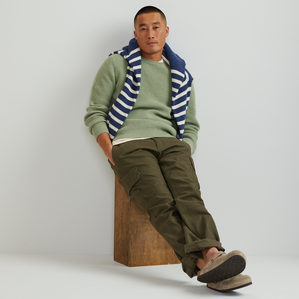 Men's Signature Roll Neck Sweater - Stripe