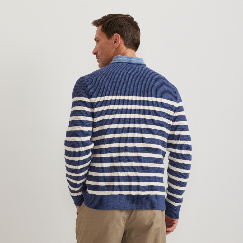 Men's Signature Roll Neck Sweater - Stripe