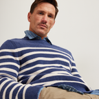 Men's Signature Roll Neck Sweater - Stripe