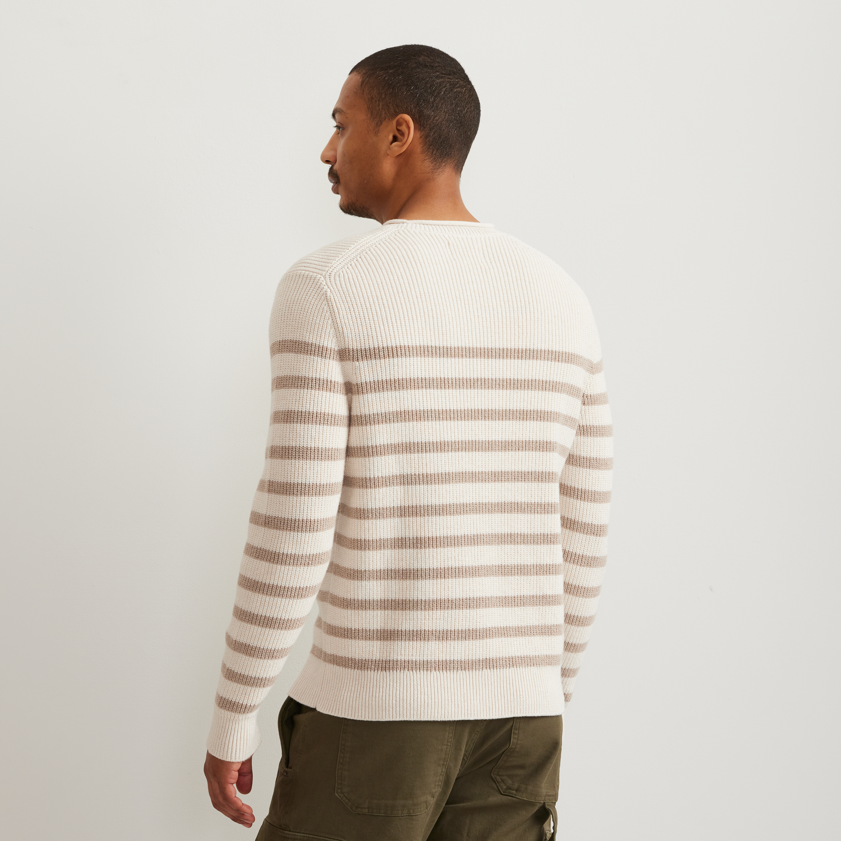 Men's Signature Roll Neck Sweater - Stripe