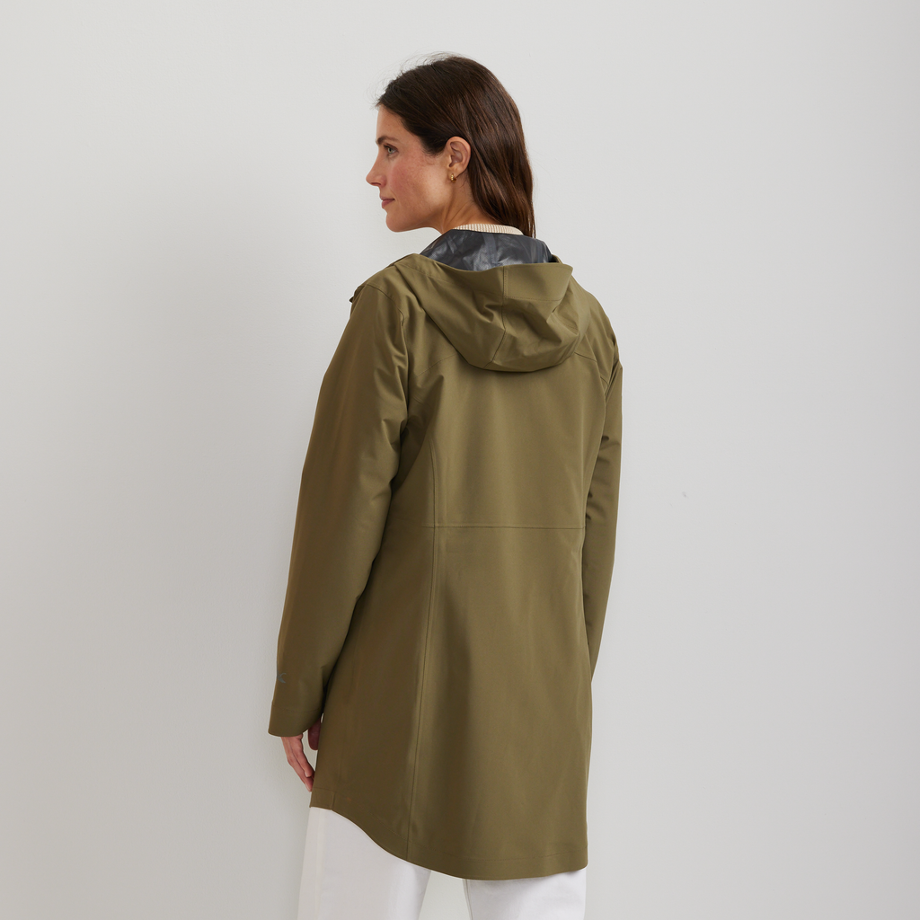 Women's Cloud Cap Waterproof Stretch Hooded Rain Parka