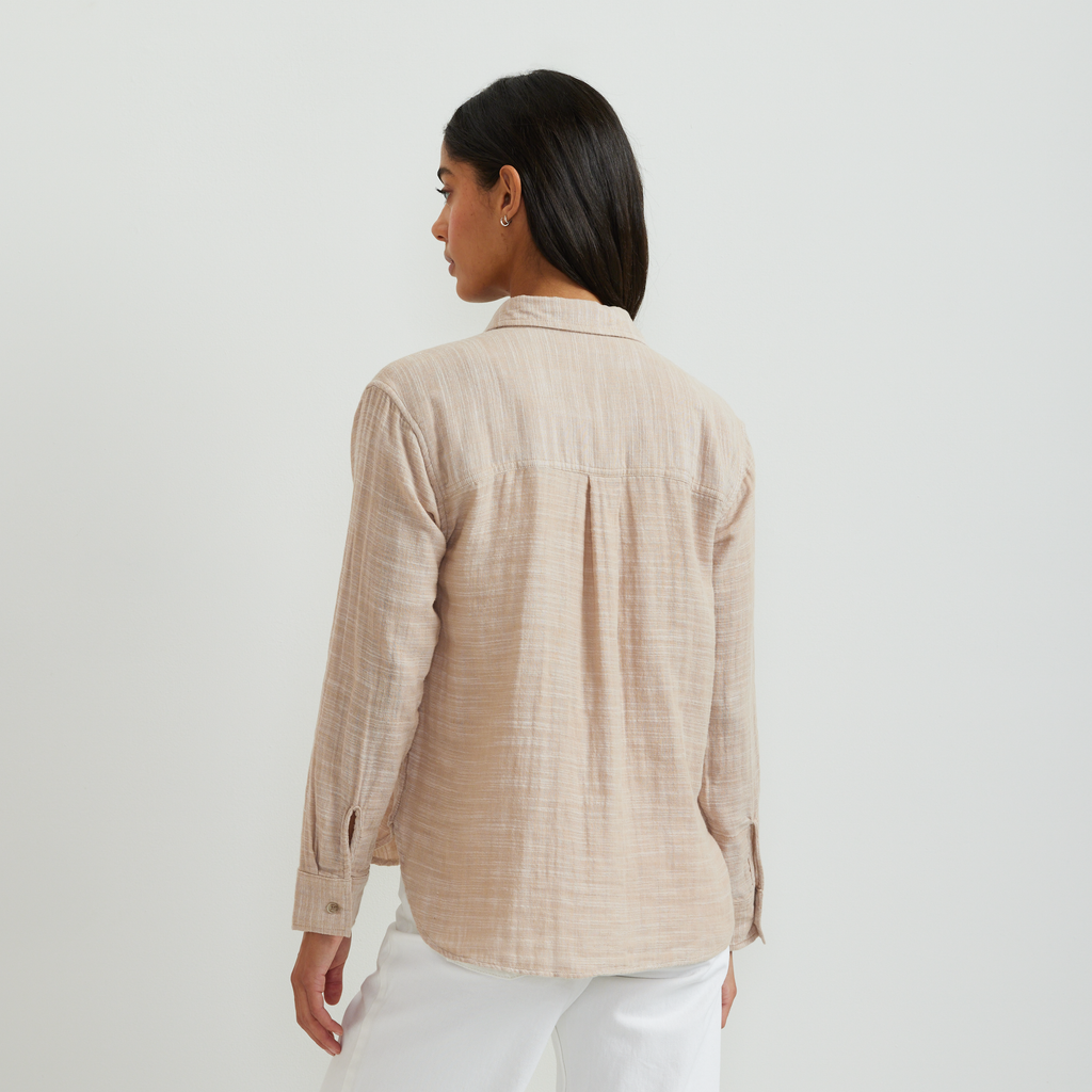 Women's Cotton Slub Long-Sleeve Shirt