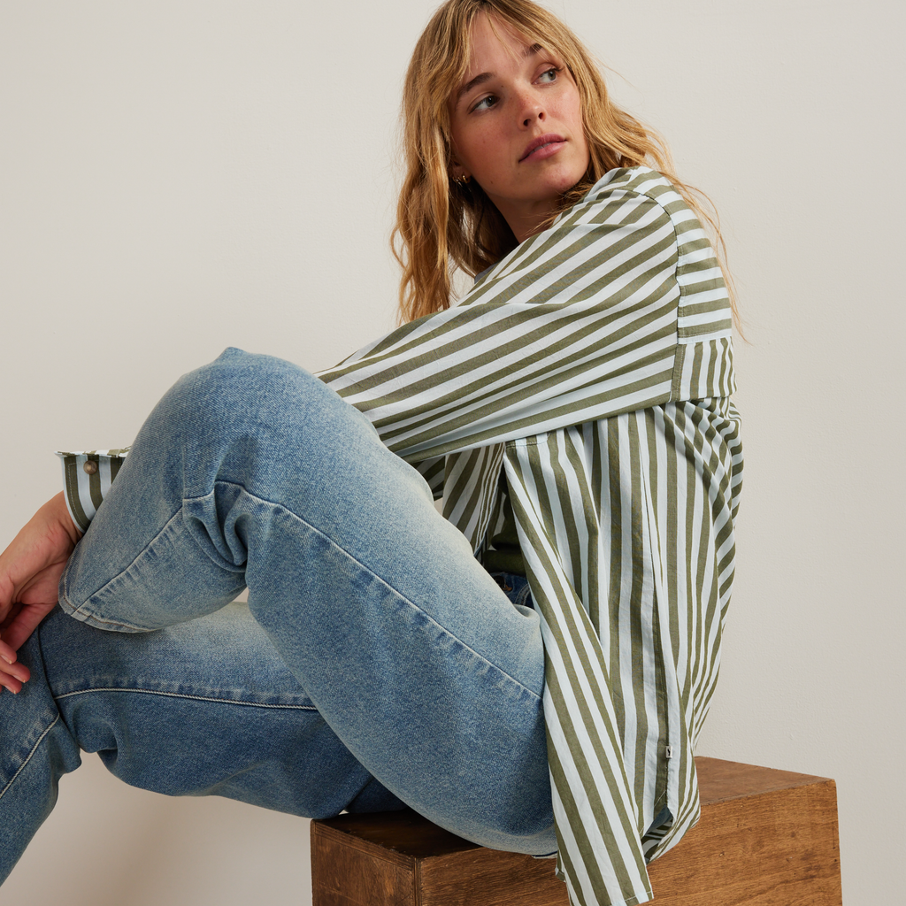 Women's Poplin Button Down Shirt