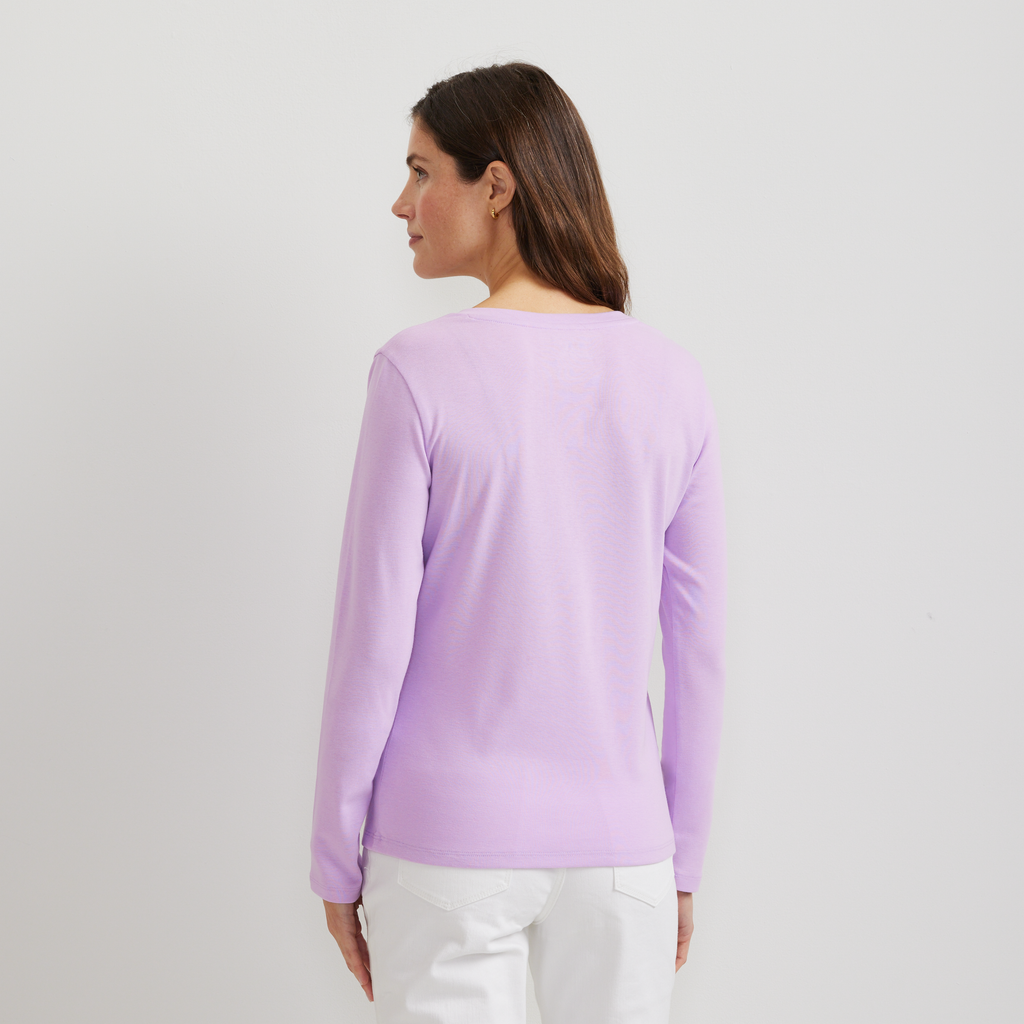 Women's Everyday Long-Sleeve V-Neck T-Shirt