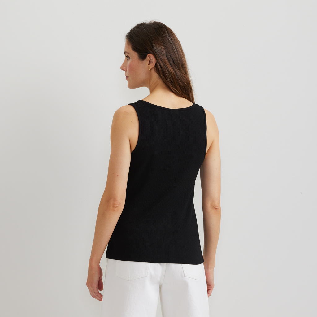 Women's Pointelle Dobby Tank