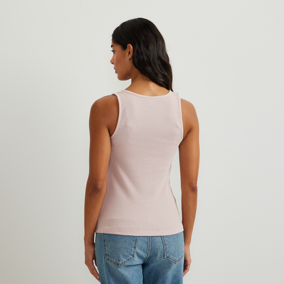 Women's Pointelle Dobby Tank