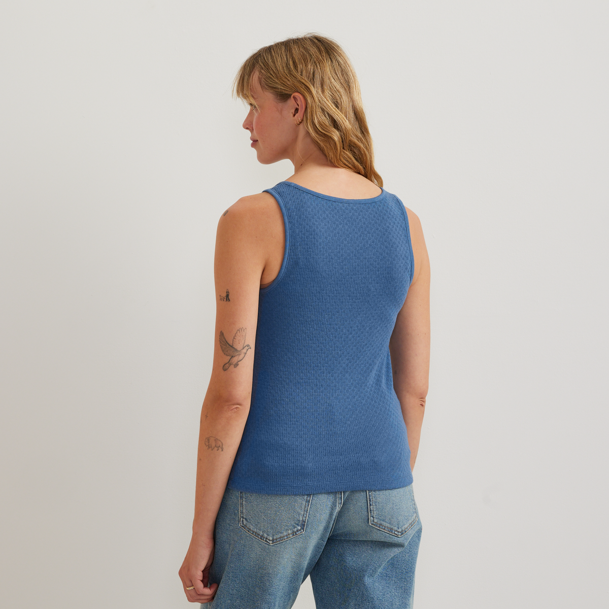 Women's Pointelle Dobby Tank