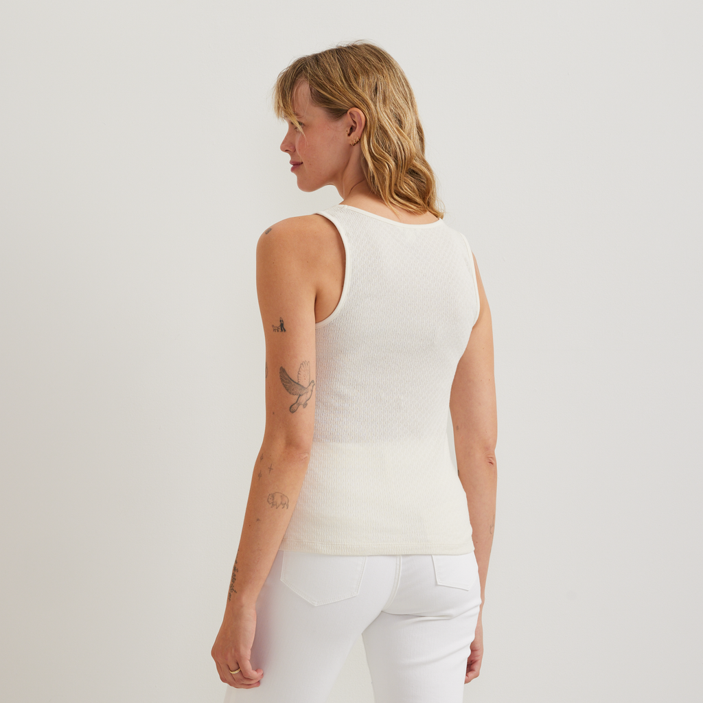 Women's Pointelle Dobby Tank