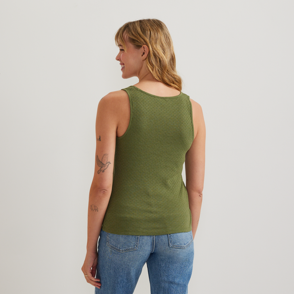 Women's Pointelle Dobby Tank