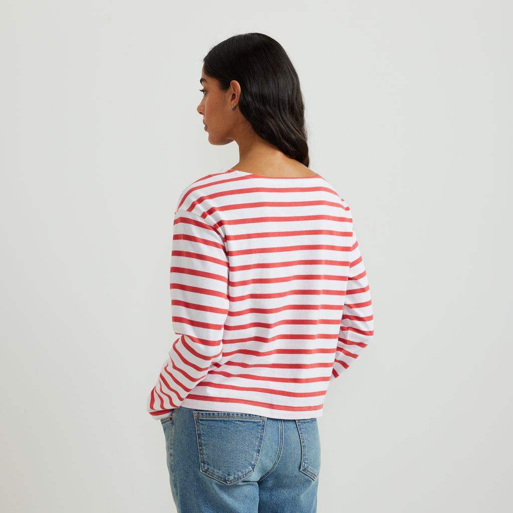 Women's Sailor Bateau Neck T-Shirt