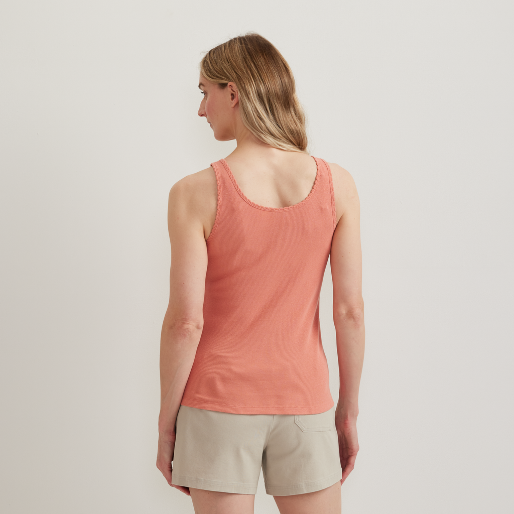 Women's Ribbed Henley Tank