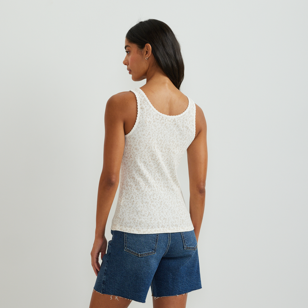 Women's Ribbed Henley Tank