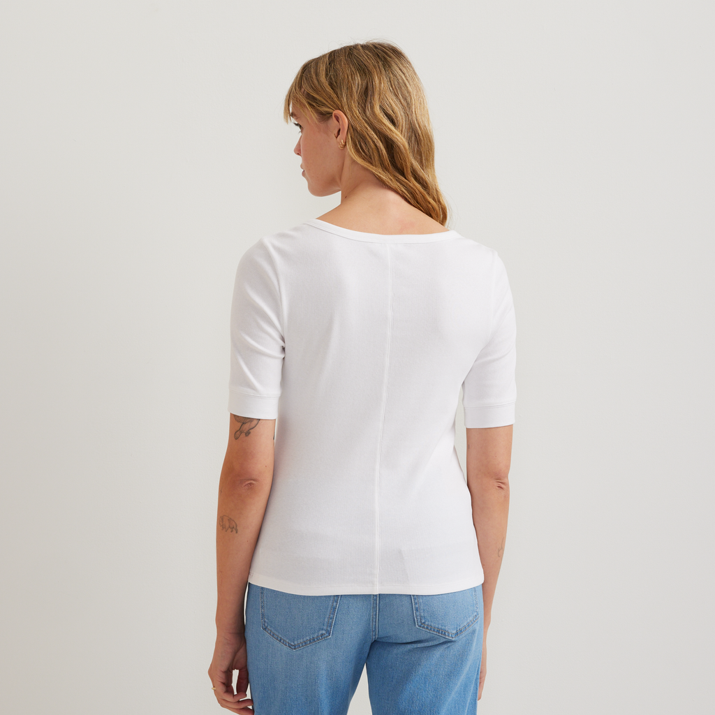 Women's Softline Short-Sleeve Ribbed Henley