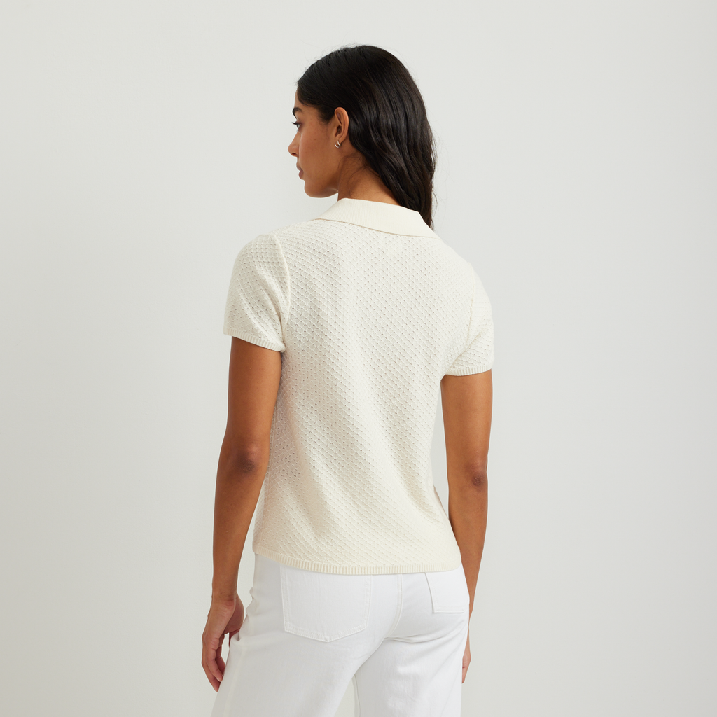 Women's Diamond Stitch Short Sleeve Pullover Sweater