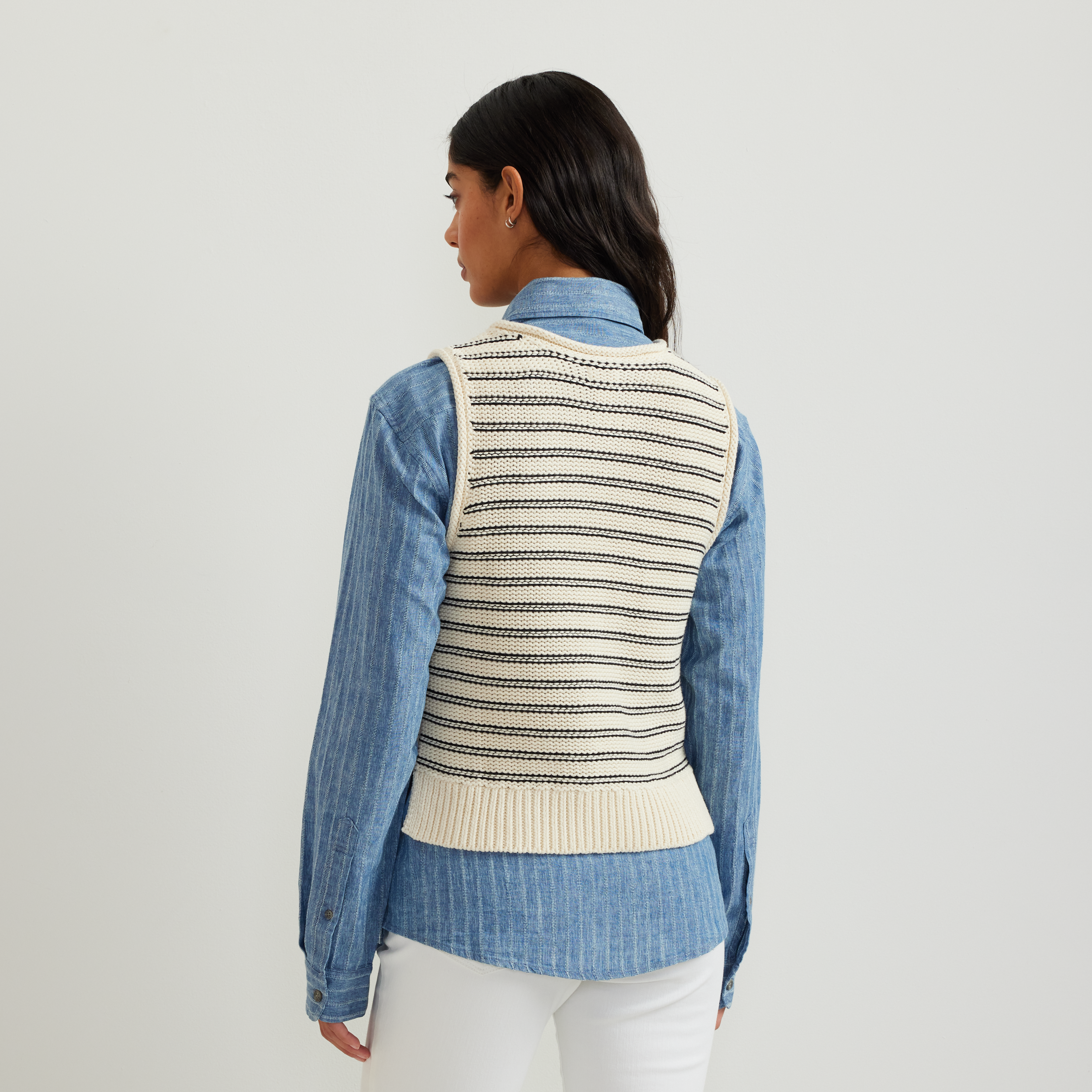 Women's Striped Sweater Tank