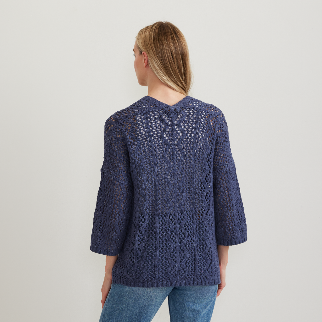 Women's Long Open Stitch Cardigan