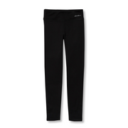 Girls Plush-Lined Leggings - Heather - BLACK
