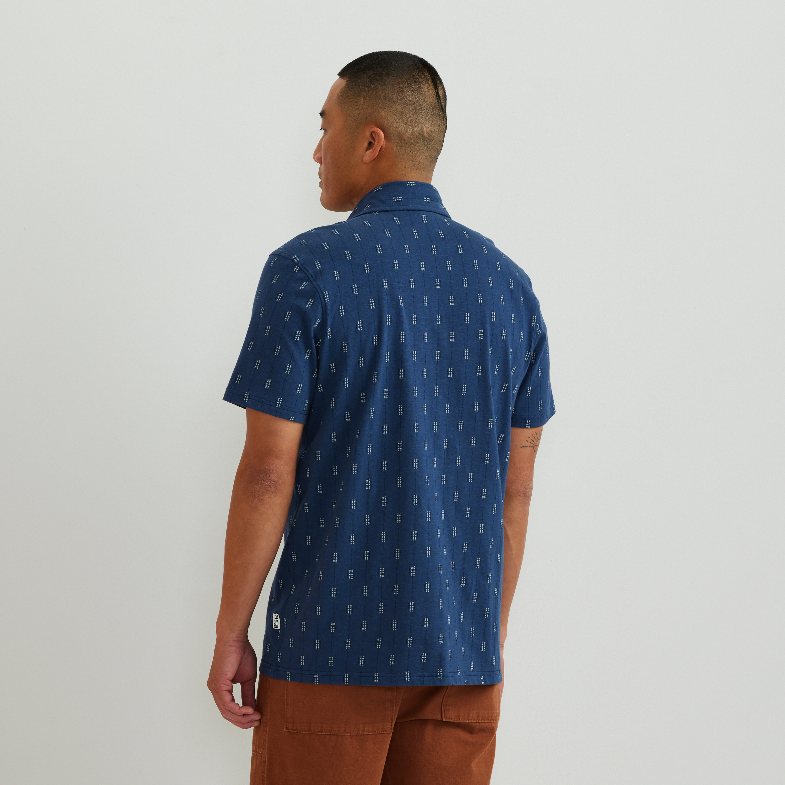 Men's Knit Baja Pocket Button-Up Shirt