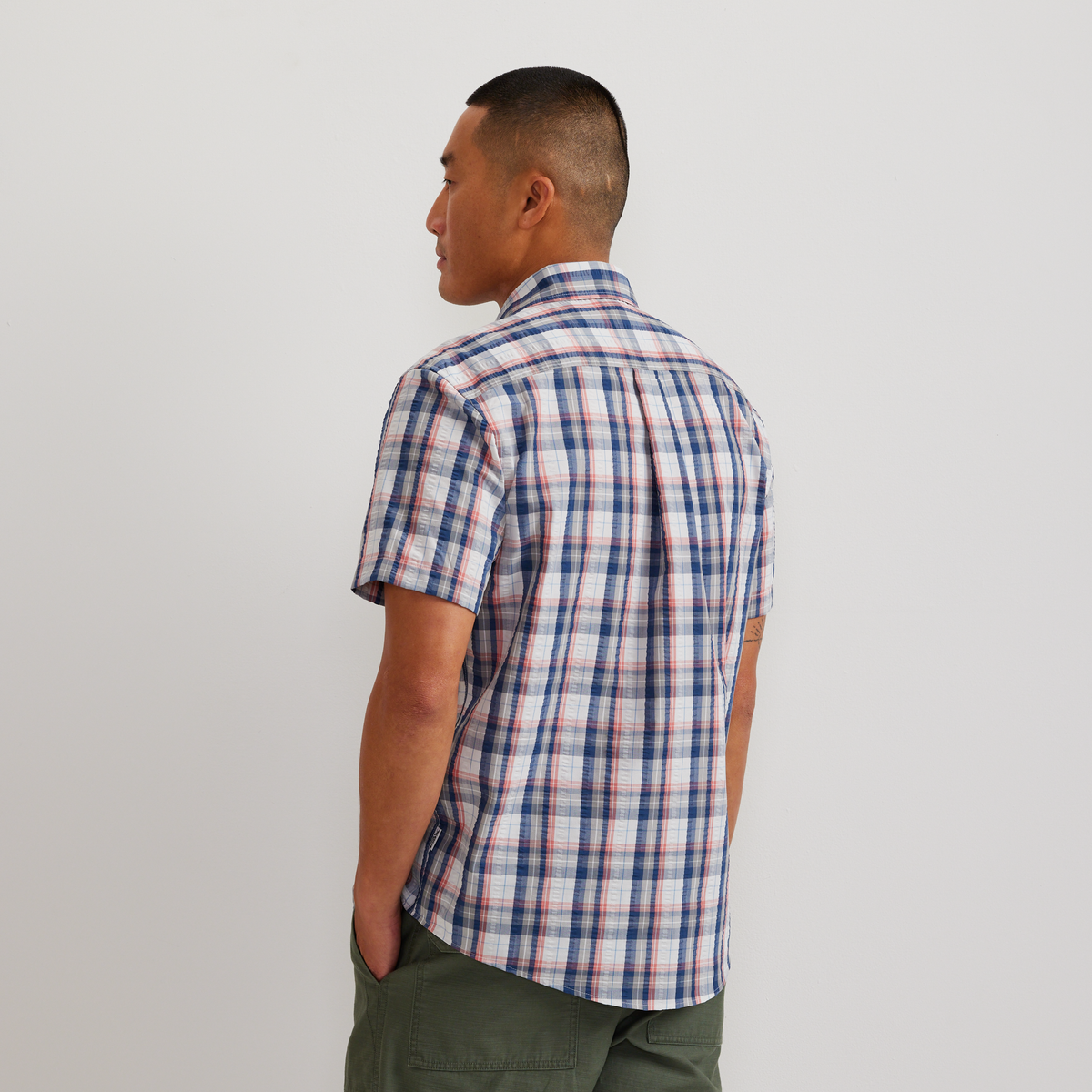Men's Short-Sleeve Pack It 3.0 Seersucker Shirt