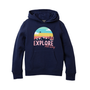 Girls Graphic Camp Fleece Hoodie - NAVY