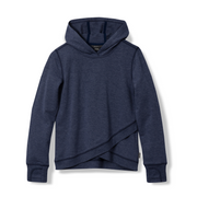 Girls Infinity Crisscross Hoodie - GREY HEATHER