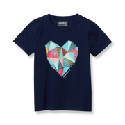 Girls Graphic Ss T-Shirt - NAVY BLUE
