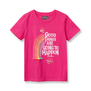 Girls Graphic Ss T-Shirt - MAGENTA