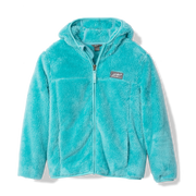 Kids Quest Fleece Plush Hooded Jacket - AQUA