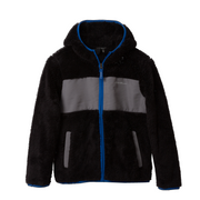 Boys Quest Fleece Plush Hooded Jacket - BLACK