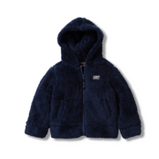 Toddler Quest Fleece Plush Hooded Jacket - NAVY BLUE