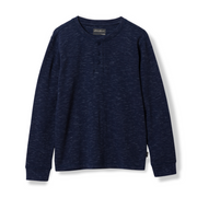 Boys Eddies Favorite Thermal Henley - NAVY BLUE
