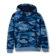 Boys Graphic Camp Fleece Hoodie - BLUE CAMO