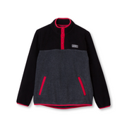 Boys Quest Fleece Snap Neck - BLACK