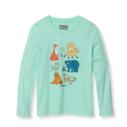 Girls Graphic Long-Sleeve Tee - MOROCCAN BLUE