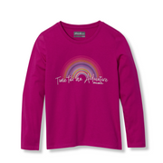 Girls Graphic Long-Sleeve Tee - FUCHSIA PURPLE