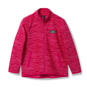 Girls Quest Fleece Full Zip Jacket - Print - MAGENTA