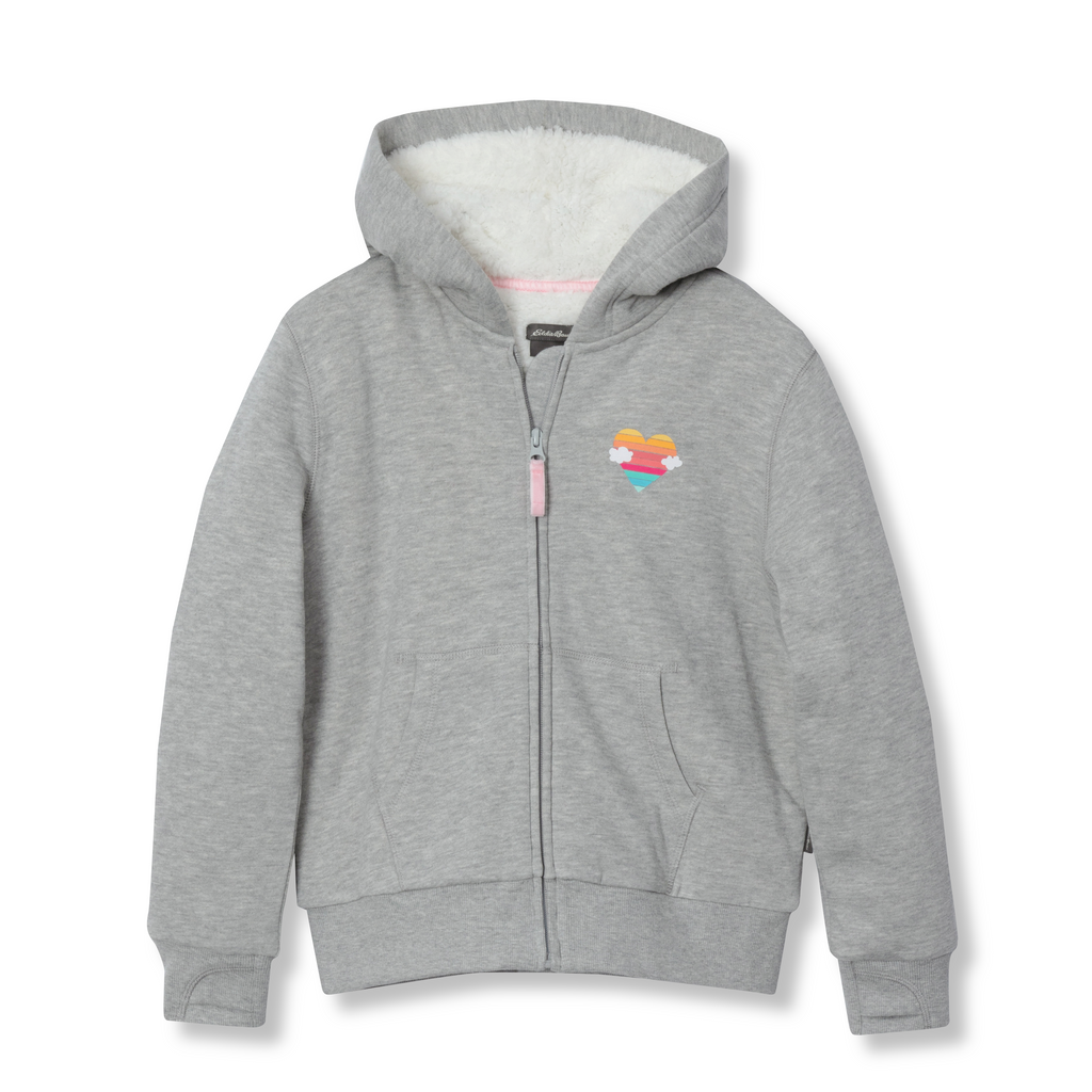 Girls Camp Fleece Faux Shearling-Lined Hoodie