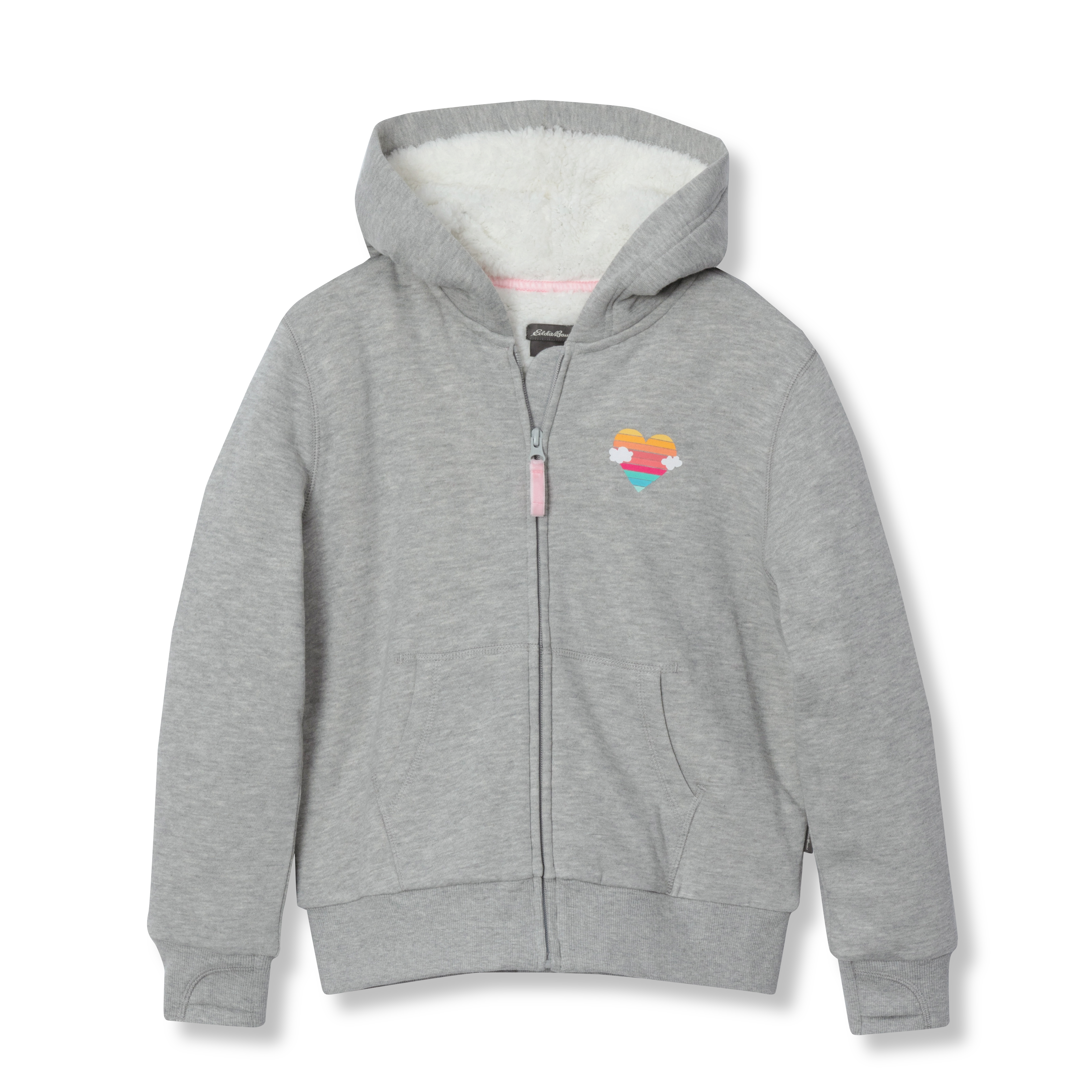 Girls Camp Fleece Faux Shearling-Lined Hoodie