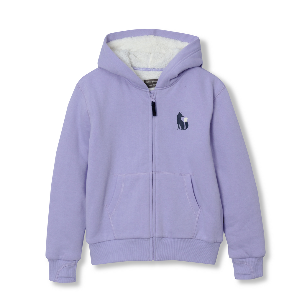 Girls Camp Fleece Faux Shearling-Lined Hoodie
