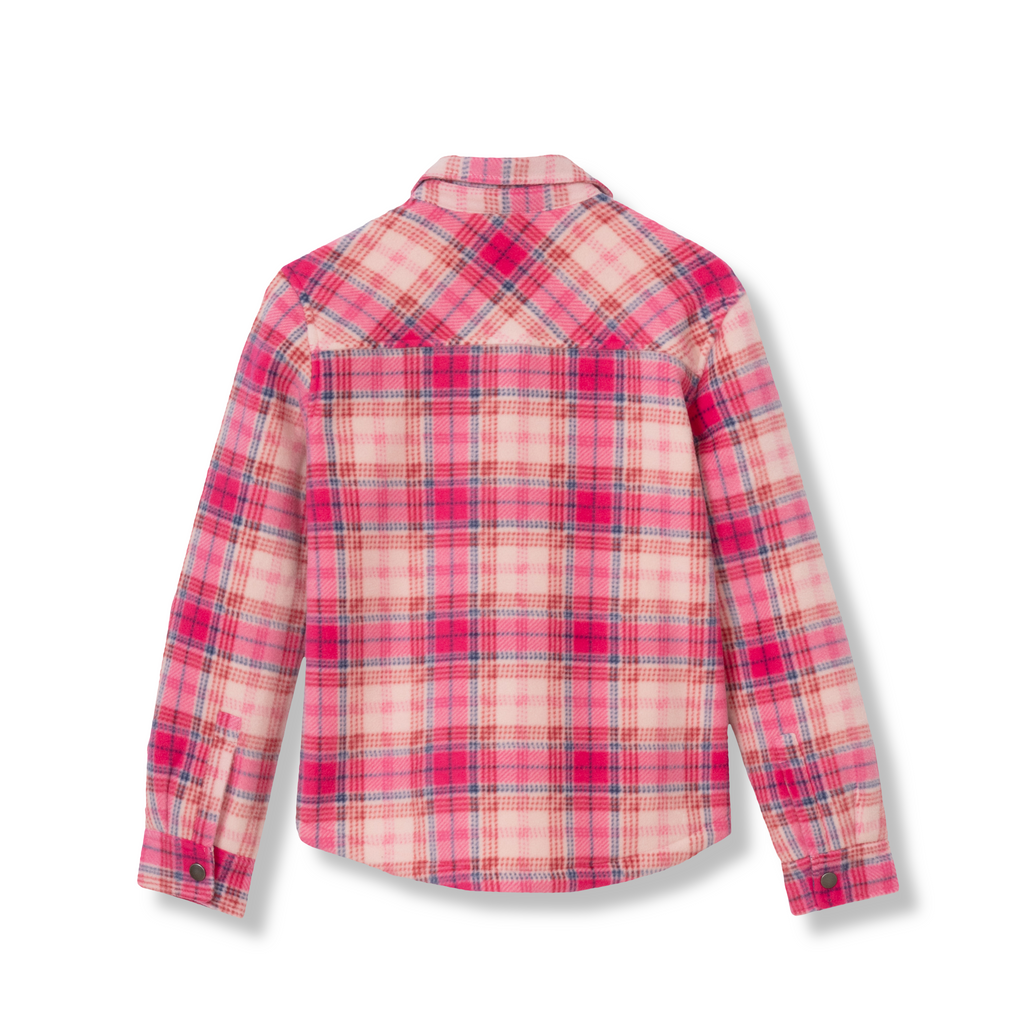 Girls Faux Shearling Shirt Jacket