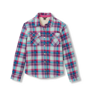 Girls Faux Shearling Shirt Jacket - NAVY BLUE