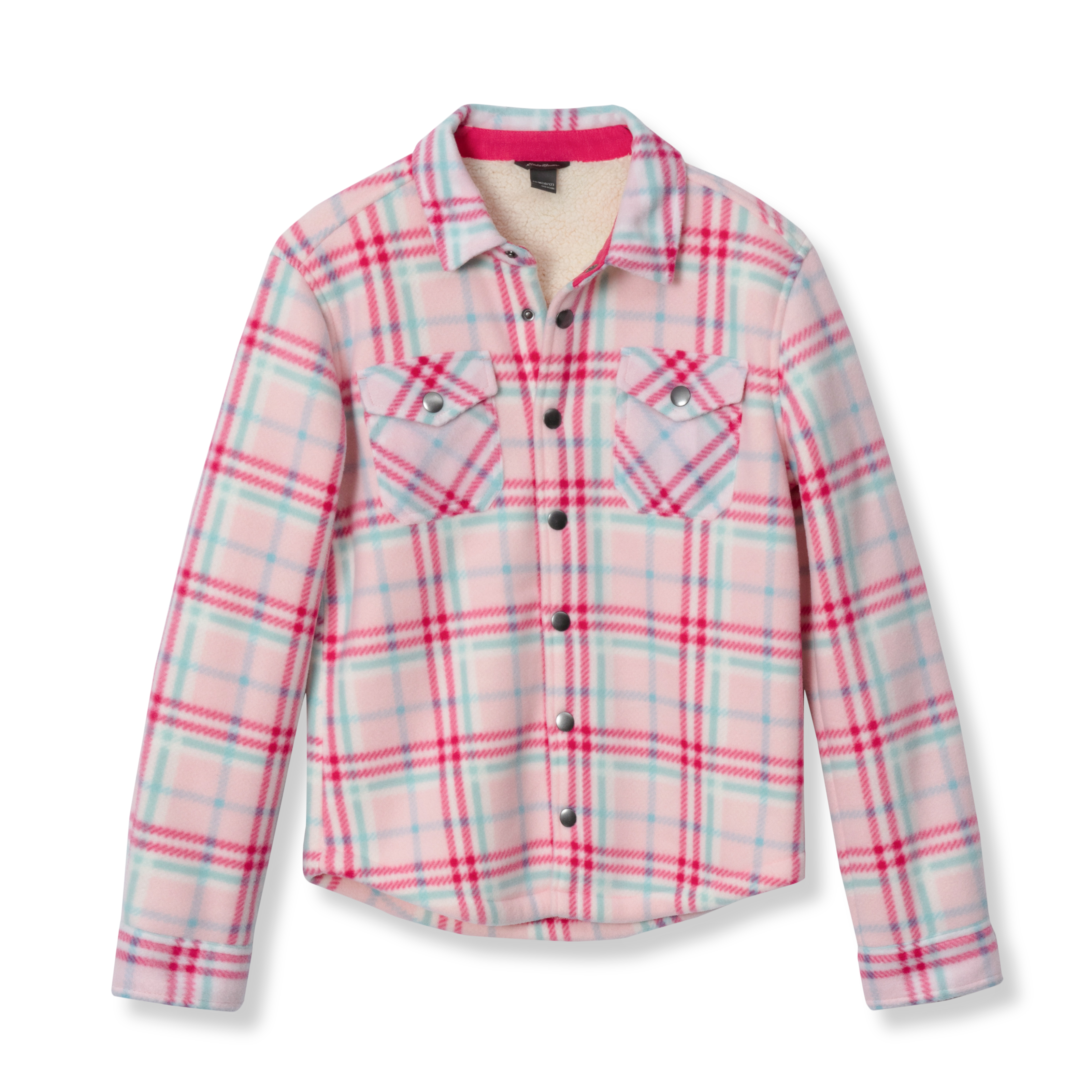 Girls Faux Shearling Shirt Jacket