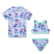 Girls Sea Spray Ss 3-Piece Swim Set - PARADISE BLUE