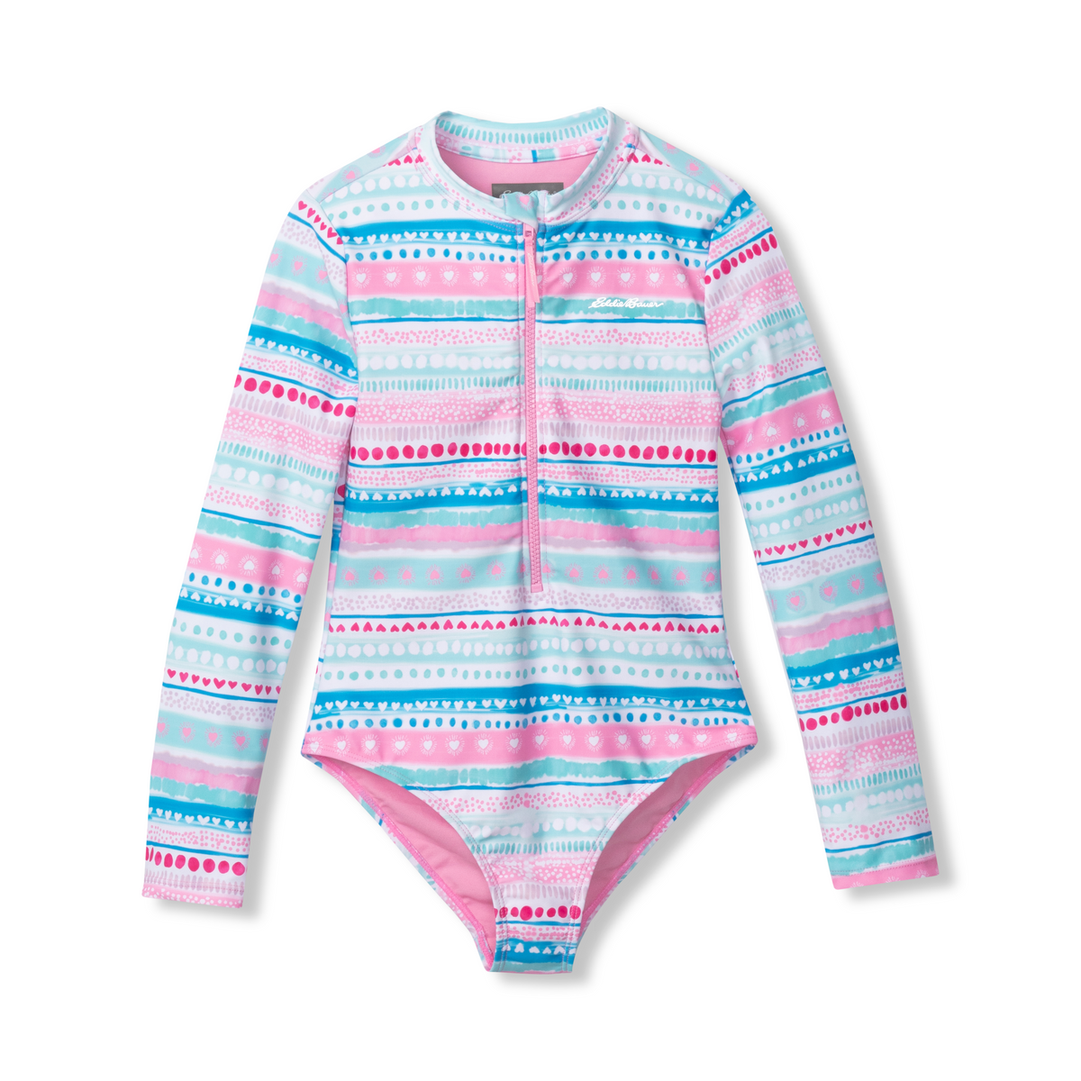 Girls Sea Spray Ls One Piece Swimsuit