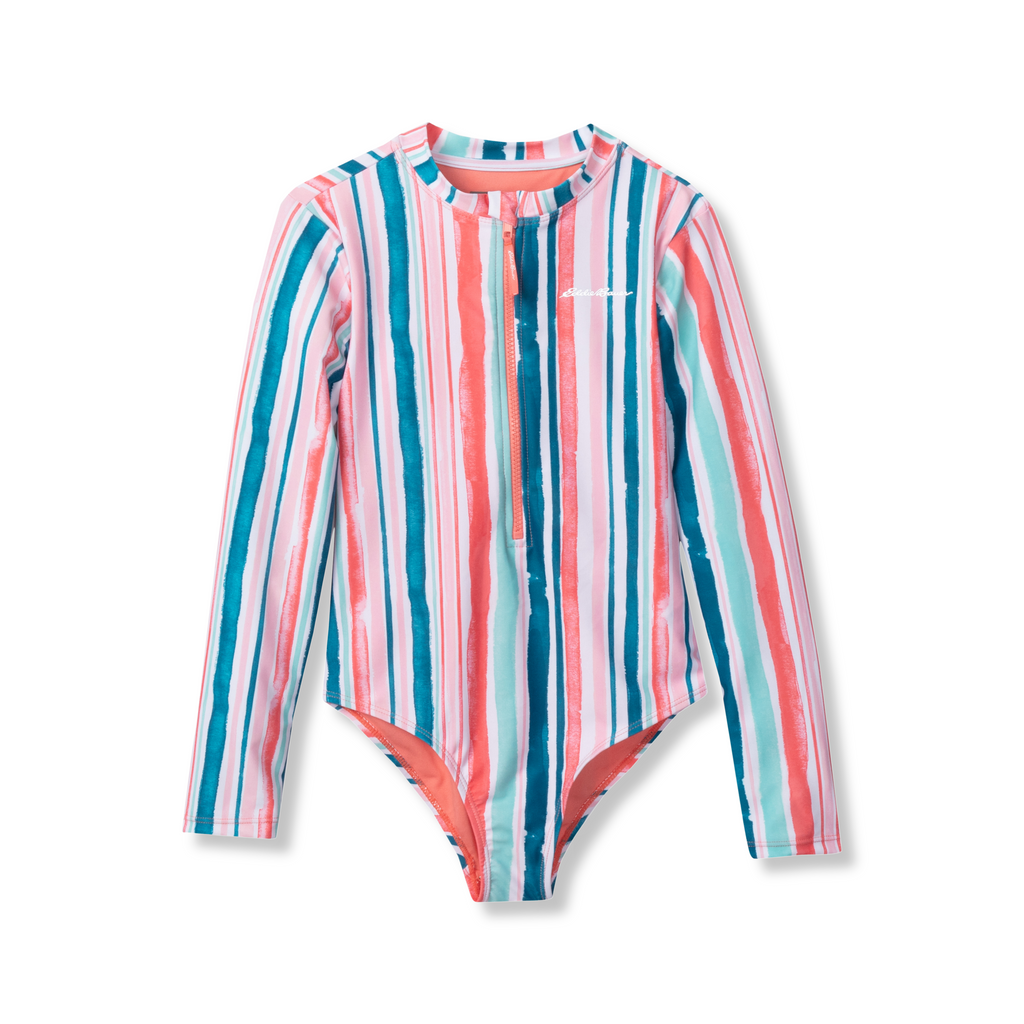 Girls Sea Spray Ls One Piece Swimsuit