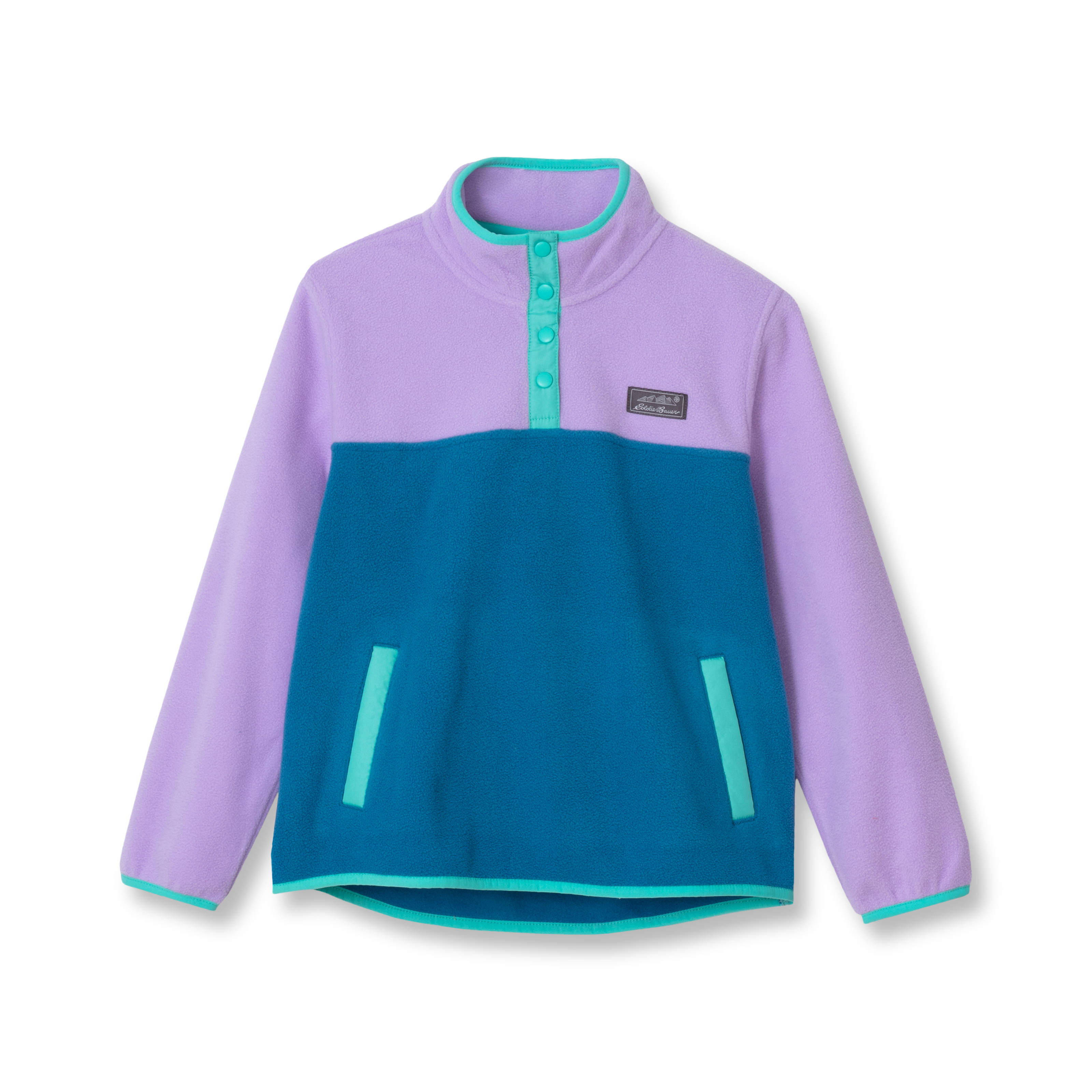 Girls Quest Fleece Snap Neck Pullover