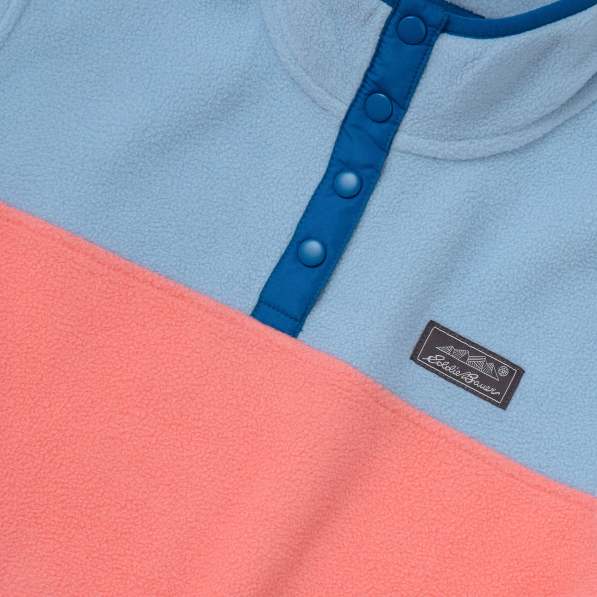 Girls Quest Fleece Snap Neck Pullover