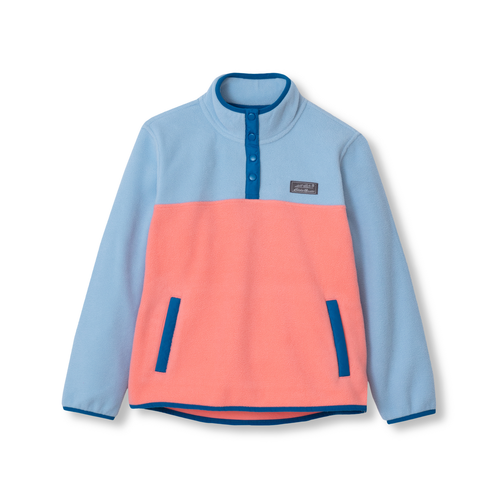 Girls Quest Fleece Snap Neck Pullover