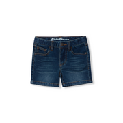 Girls Flex Knit Denim Shorts - MEDIUM WASH