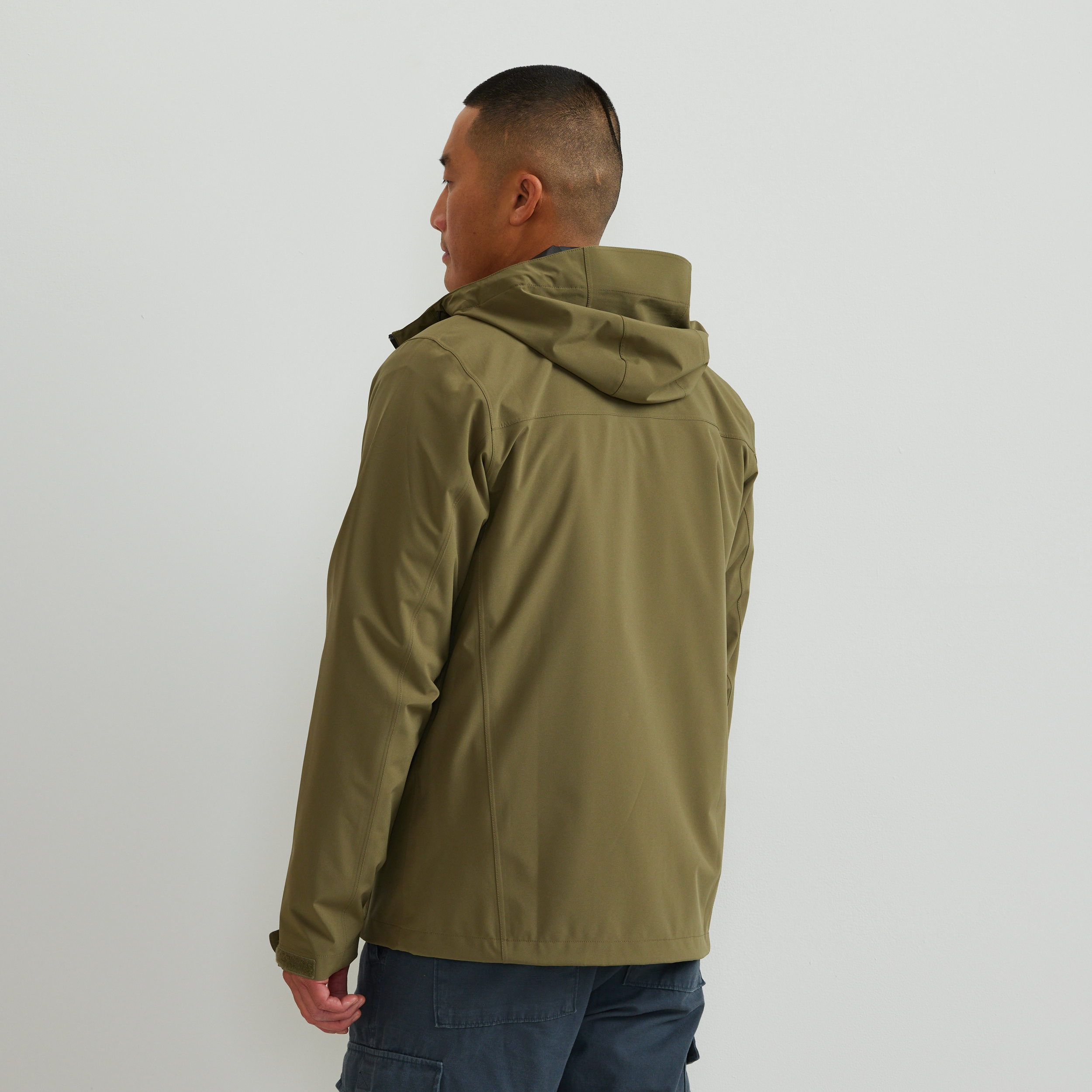 Men's Cloud Cap Waterproof Stretch Hooded Rain Jacket